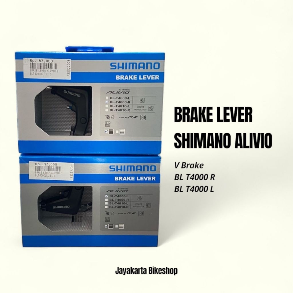 HANDLE REM SEPEDA SHIMANO BRAKE LEVER SHIMANO ALIVIO T4000 LR | V BRAKE | MTB CITYBIKE TOURING | ORI