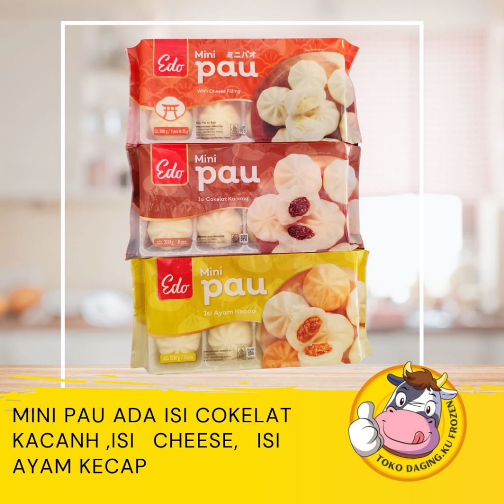

Edo - Mini Pau 200GR Coklat Kacang Ayam Kecap Frozen