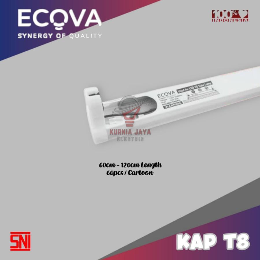 ECOVA Housing Fitting Kap Rumah Lampu LED TL T8 120CM / 1.2M