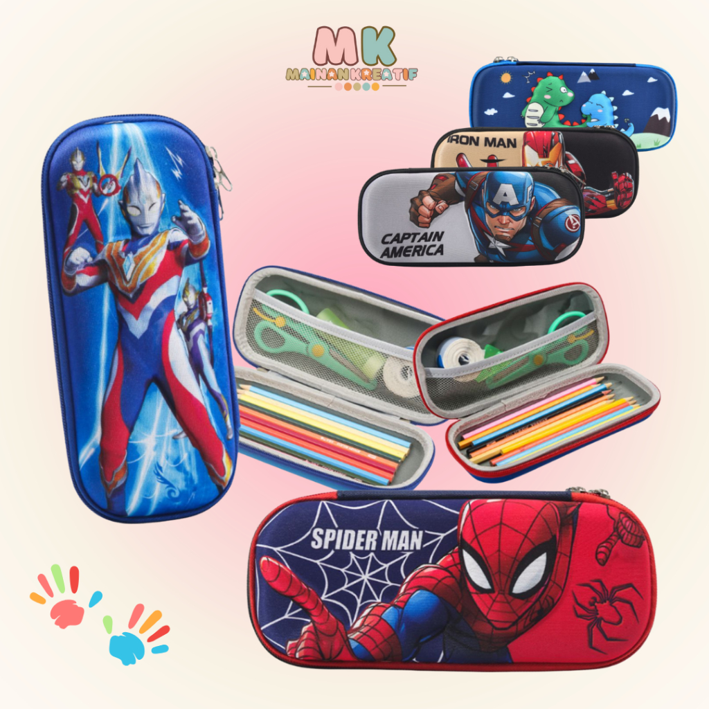 

MK909 Tempat Pensil Anak Laki Laki Kotak Pensil Aesthetic 3D Waterproof / Alat Tulis Sekolah