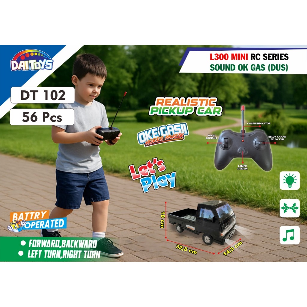 Mainan Mobil Pick Up Remote Control Daito L300 "Oke Gas" DT102