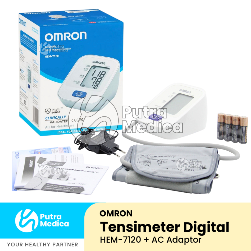 Omron Tensimeter Digital HEM-7120 + Adaptor / Tensi Elektrik / Alat Ukur Tekanan Darah