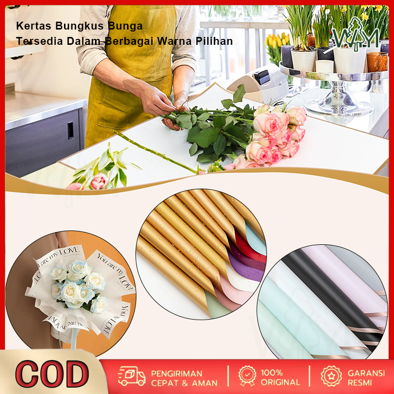 

Kertas Bungkus Bunga Berwarna Solid Sederhana/Tahan Air Dan Tahan Lama/Alat Ajaib Bungkus Bunga Serbaguna,/20 Lembar Per Bungkus