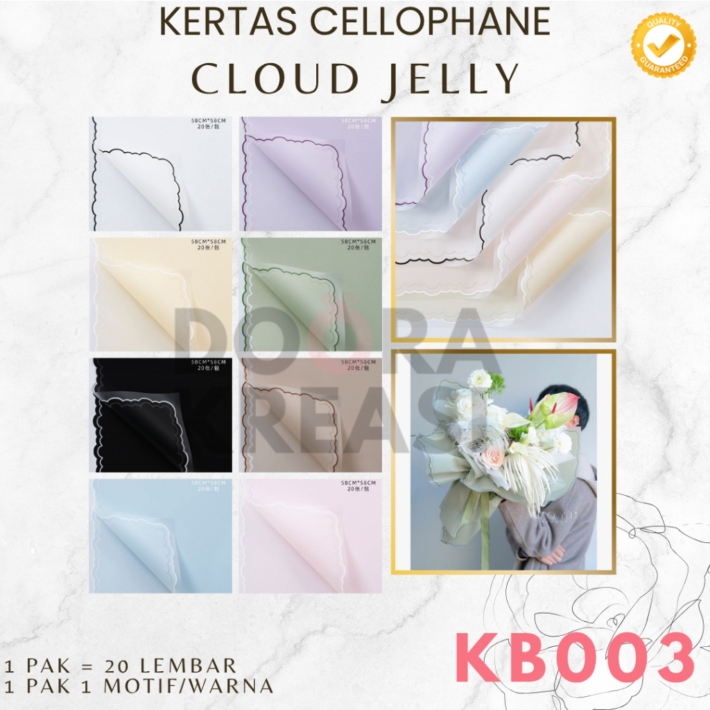 

Kertas Cellophane Buket Bunga Cloud Jelly [Ecer]
