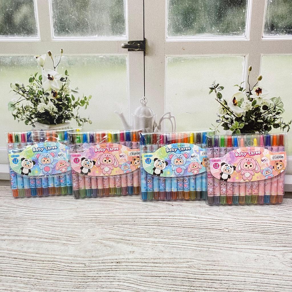 

Krayon Twist BABY THREE Mini 1 Set isi 12 PCS CUTE Lucu Harga TERMURAH / Crayon Putar Baby Three Ukuran Kecil IMUT Lucu 1 Pack isi 12 Piece Stationary Fancy Kekinian Kualitas Terbaik Harga Termurah Bisa Grosir dan COD