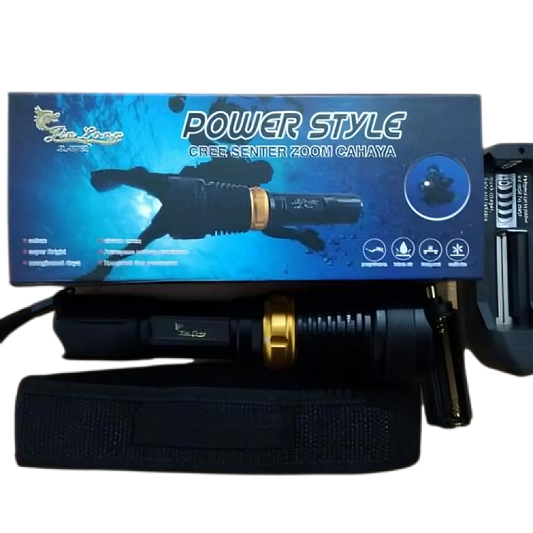 Senter Selam Besi LED JL-8762 / Senter Selam Cas JL8762 / Rechargeable Diving Light JL 8762