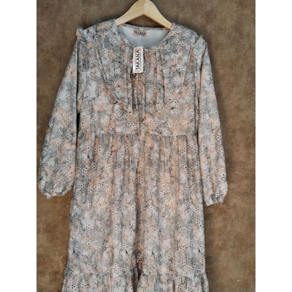 katbol gamis katun bolong katun bordir murah gamis takana by balimo