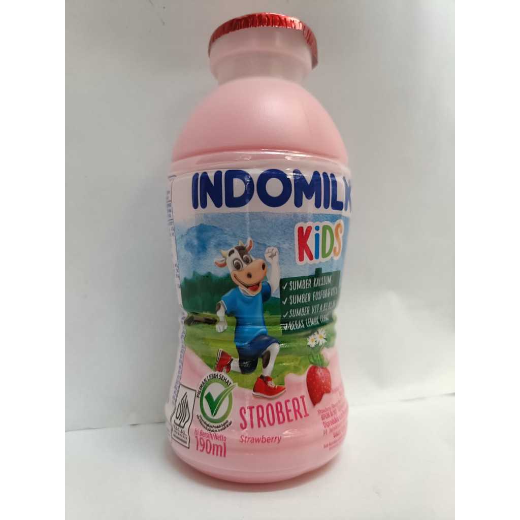 

Indomilk SUSU UHT 190ml BOTOL Rasa Stoberi