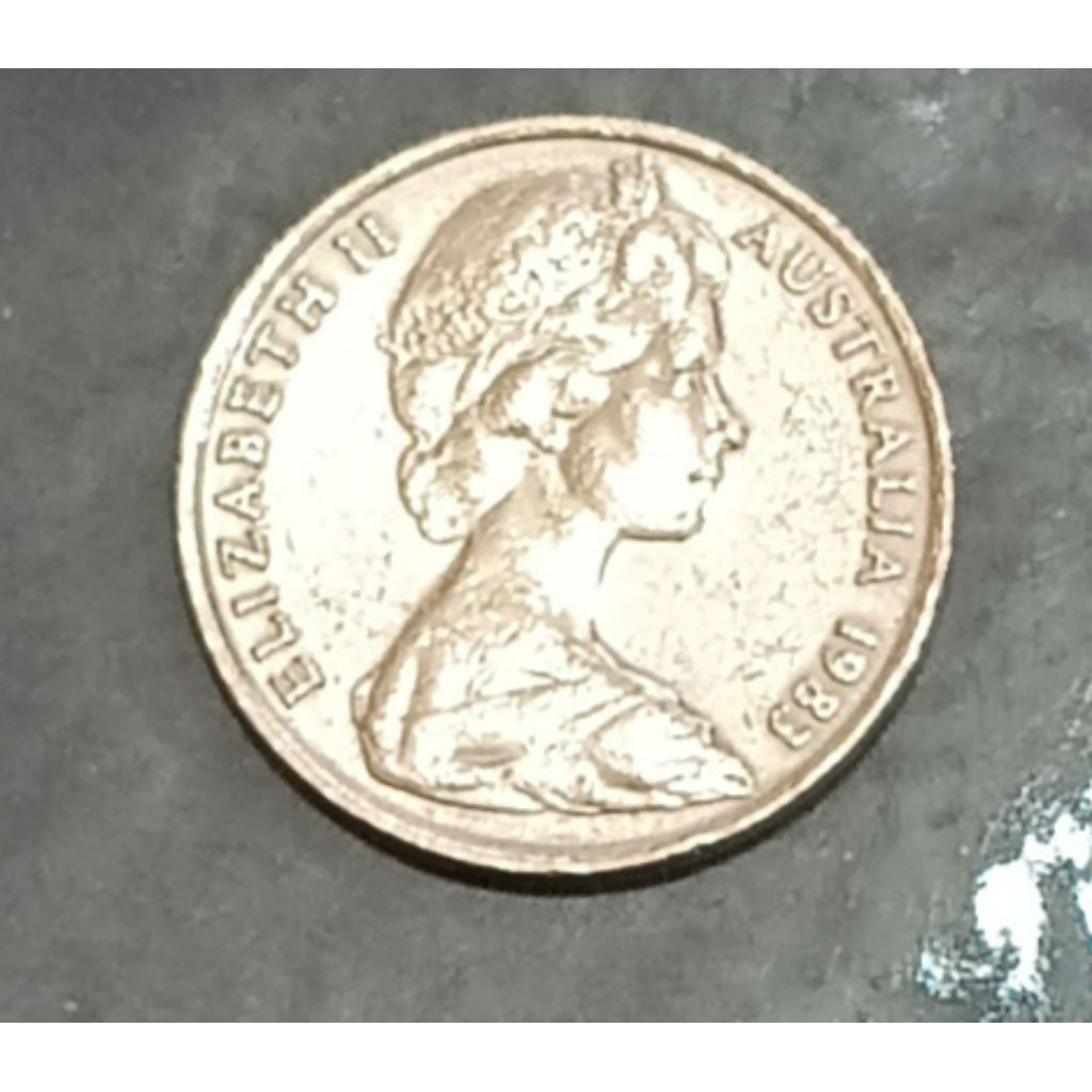 koin Australia 10 cents (Elizabeth 2) tahun 1983..
