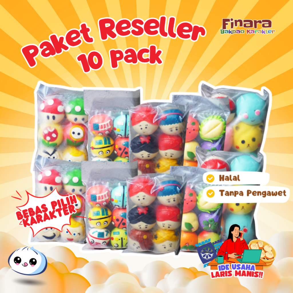 

Paket Reseller 10 Pack Bakpao Karakter Frozen Finara Isi 6 Pcs Rasa Cokelat