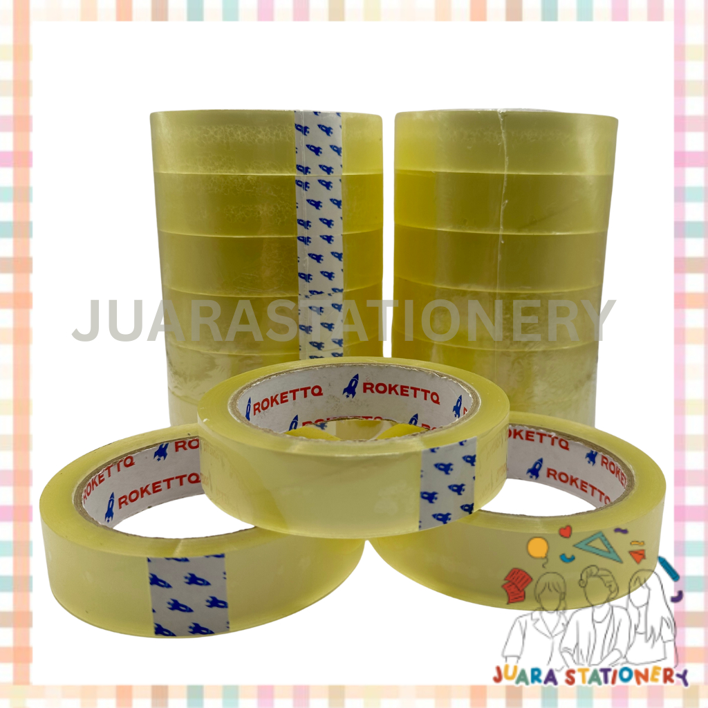 

(1530) Lakban 1 inch Rockett 24 mm x 90 yard 45 micron / Lakban Premium Lakban 1 inch