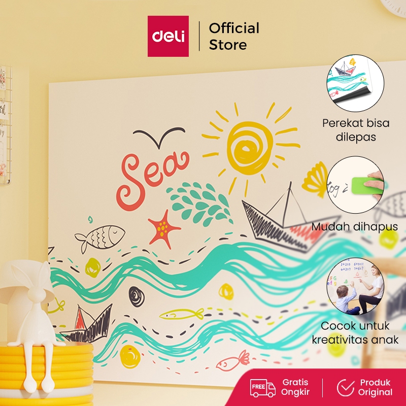 

Deli Rollable Whiteboard / Papan Tulis Gulung Portable dengan Magnet MF16X