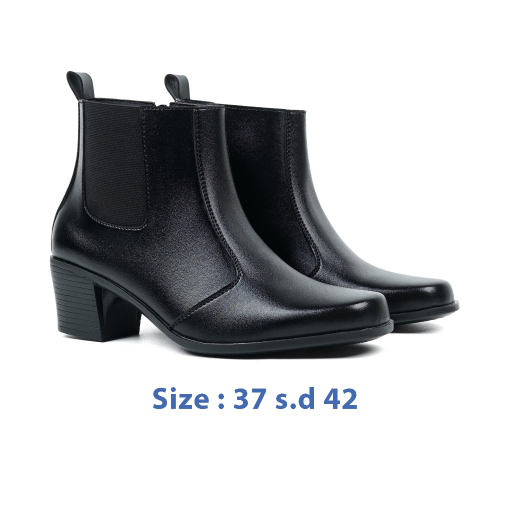 Zeintin - Sepatu Boots PDH Wanita Sepatu Boot Fashion Wanita Formal Casual Boots Resleting ZO
