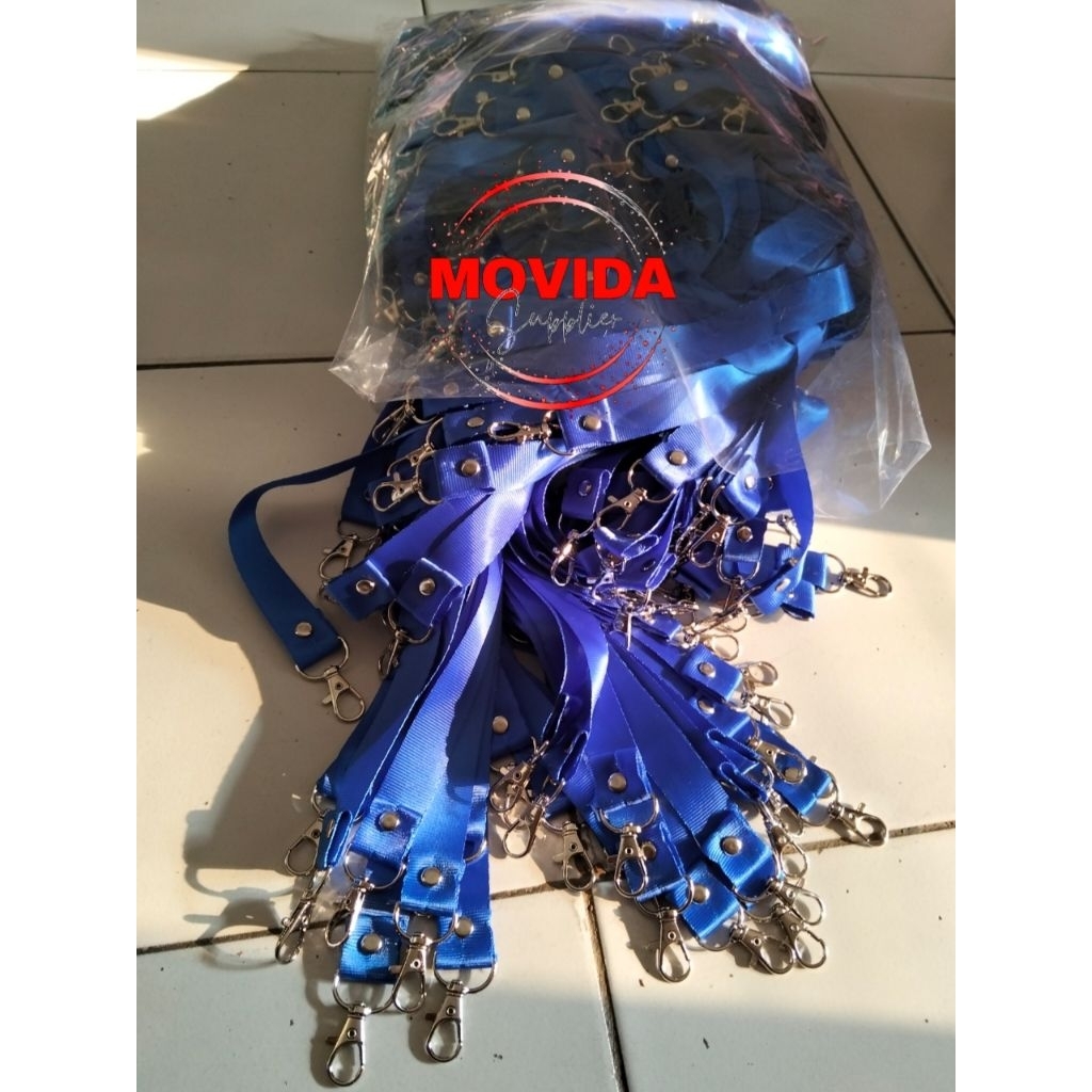 

ISI 50 PCS - GANTUNGAN ID CARD LANYARD 2 CM DENGAN 2 PENGAIT - TALI LANYARD 2 CM