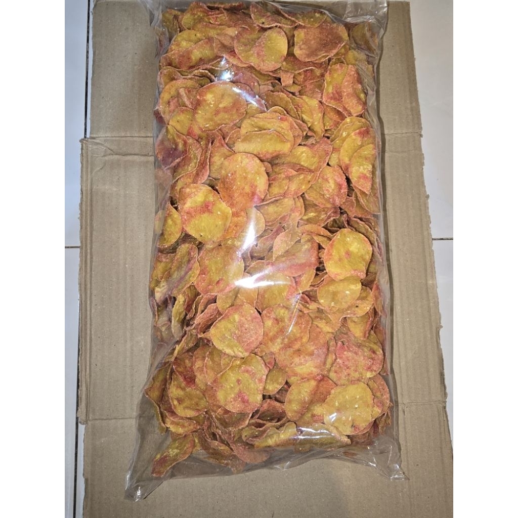 

cemilan enak kerupuk gendar manis pedas 1000gr