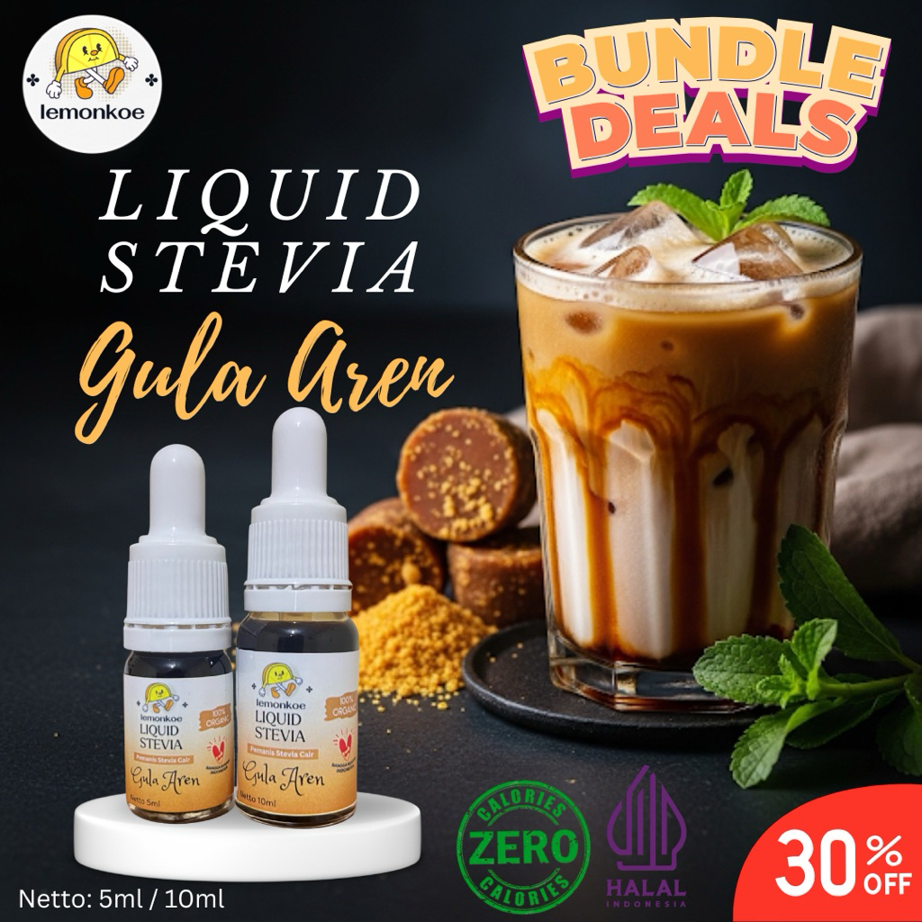 

Lemonkoe Stevia Cair Gula Aren Bundle Promo 5ml 10ml Aman untuk diabetes diet kesehatan
