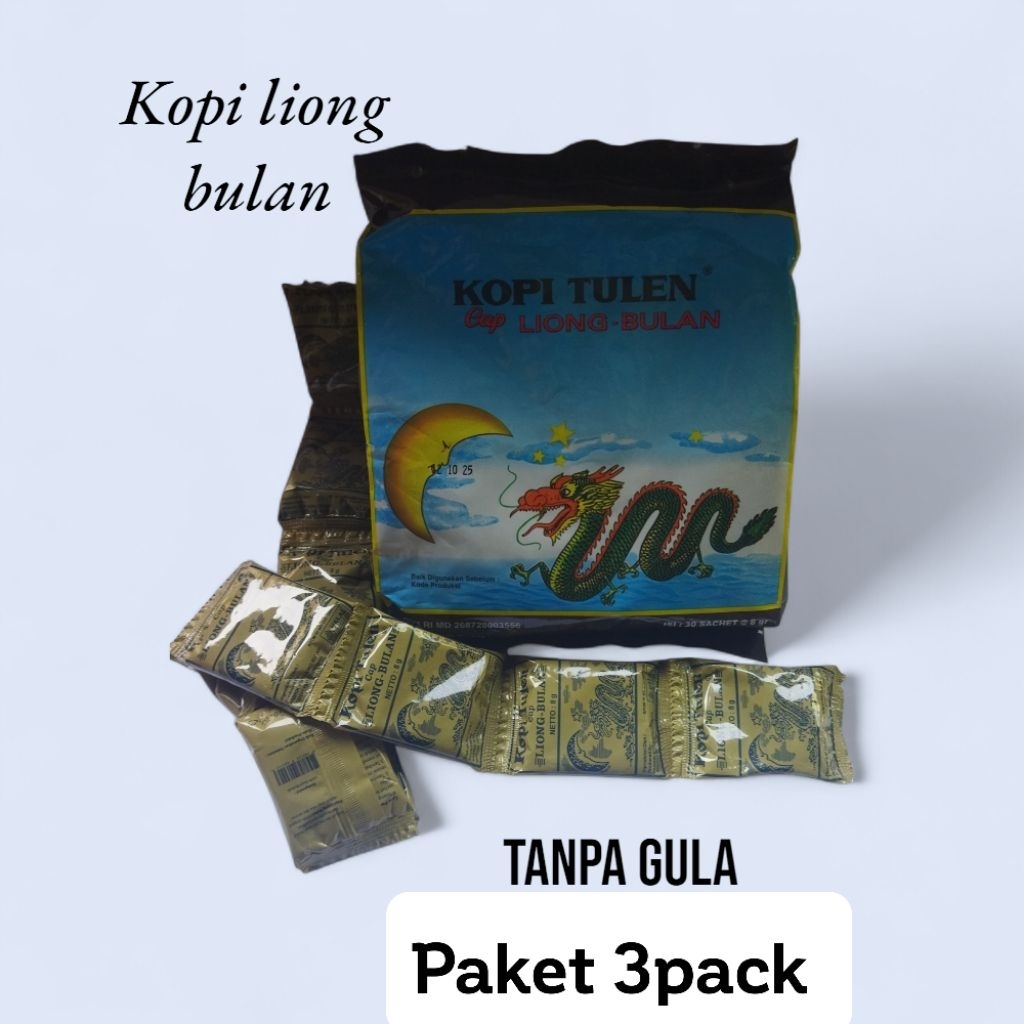 

3pack Paket Kopi liong/Kopi tanpa gula/Saset 8g Harga Termurah