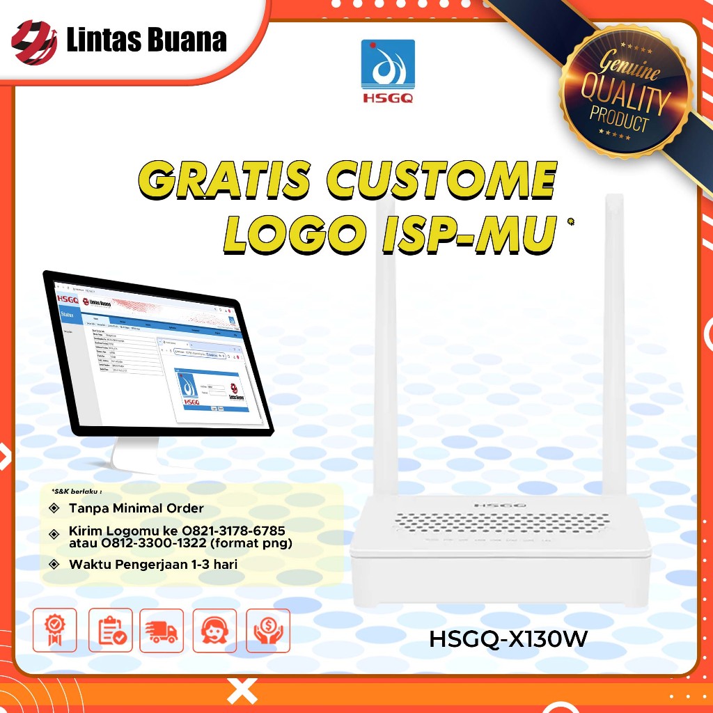 Modem HSGQ-X130W 1GE+3FE + 2.4Ghz wifi XPON ONU