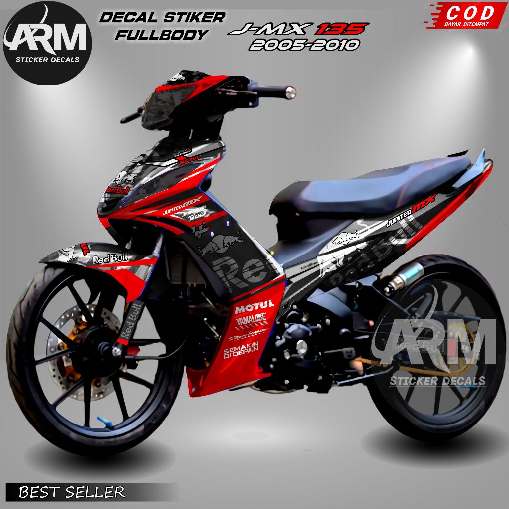 ARM Decal Stiker Fullbody Jupiter Mx 135 2005-2010 Variasi Redbull