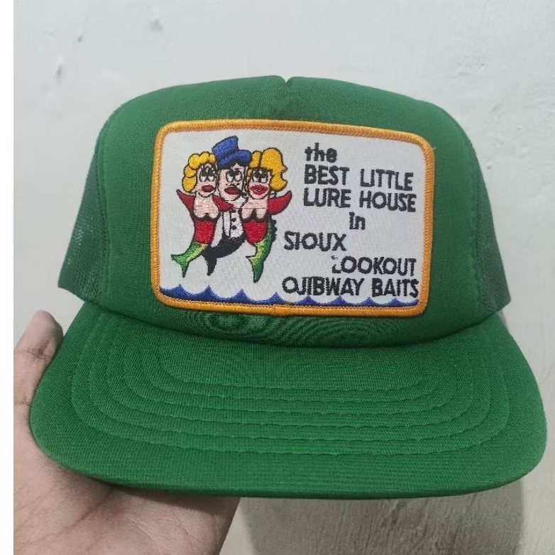 topi Vintage Trucker patch fishing porn art
