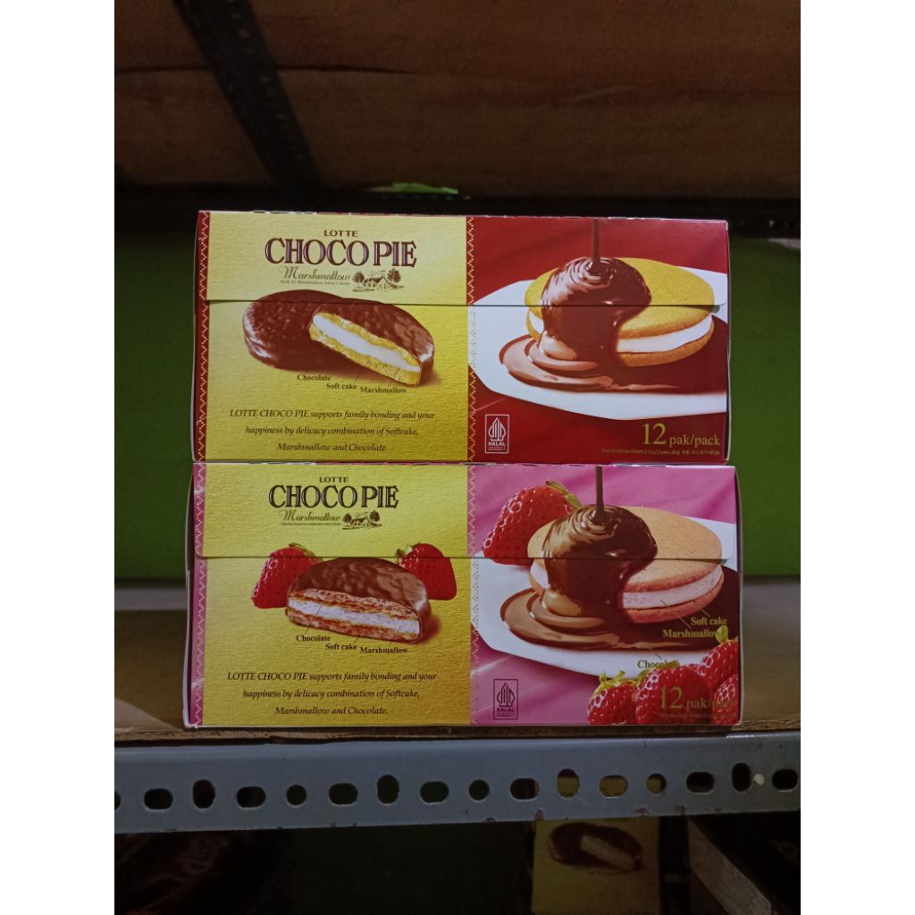 

Chocopie masmelow Lotte 1box isi 12pcs