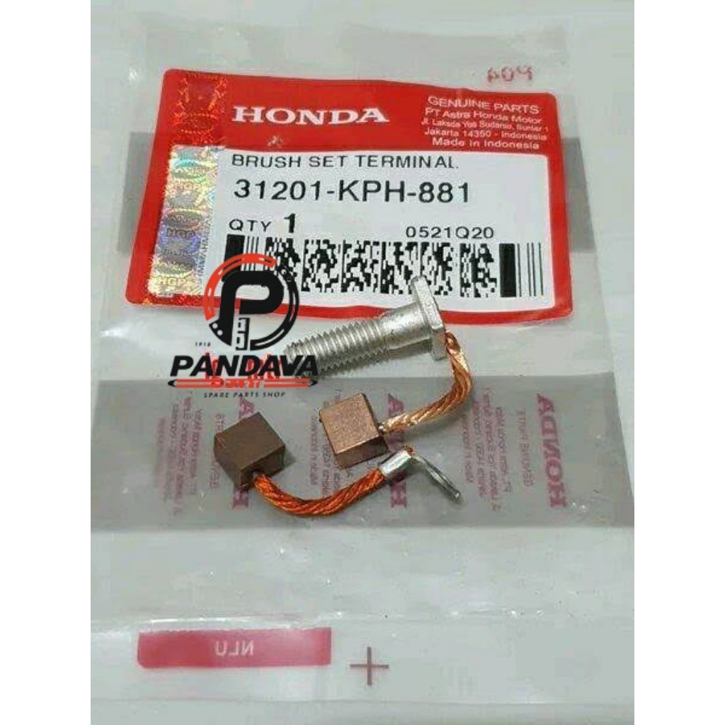 31201KPH881 BRUSH TERMINAL SET ARENG STATER KHARISMA BATU ARENG SUPRA X 125 VERZA SONIC CB 150 LED C