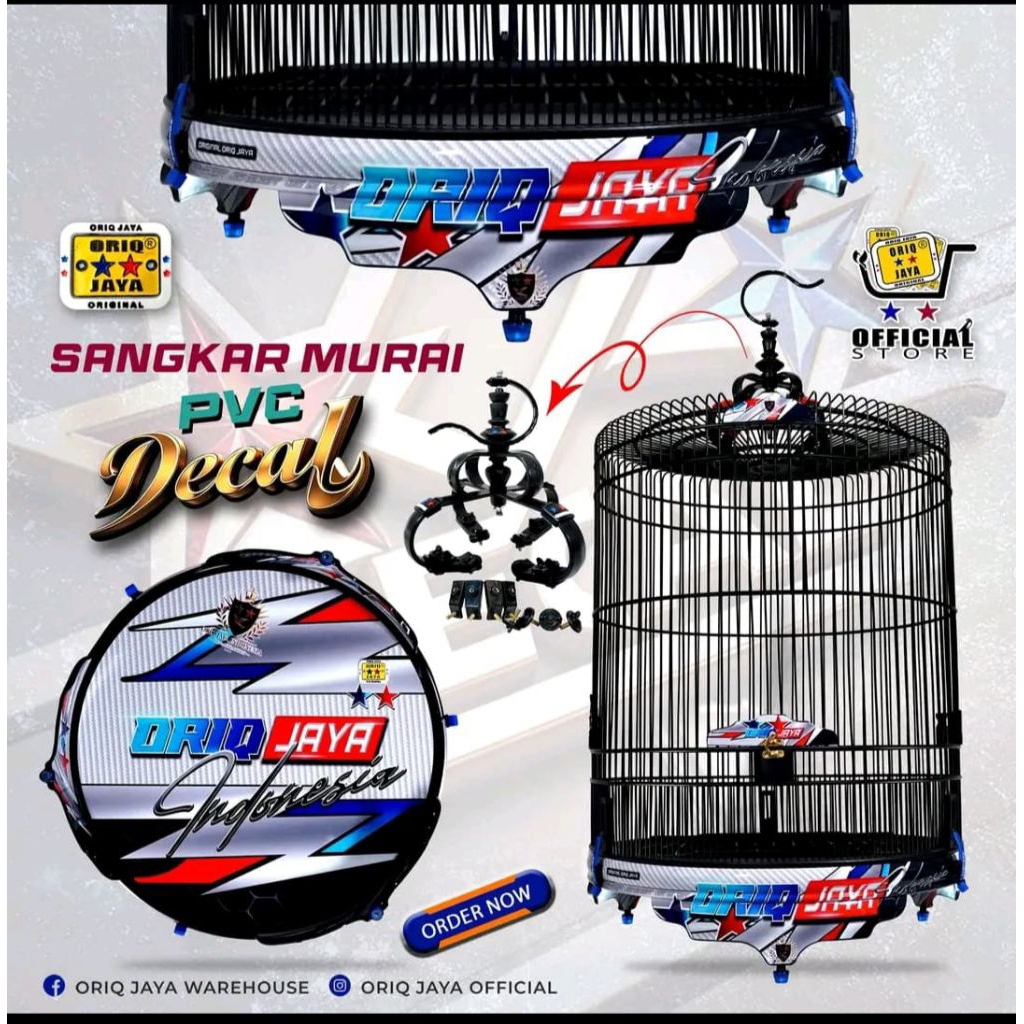 (GOJEK) KANDANG SANGKAR MURAI PVC NEW DECAL ORIQ JAYA