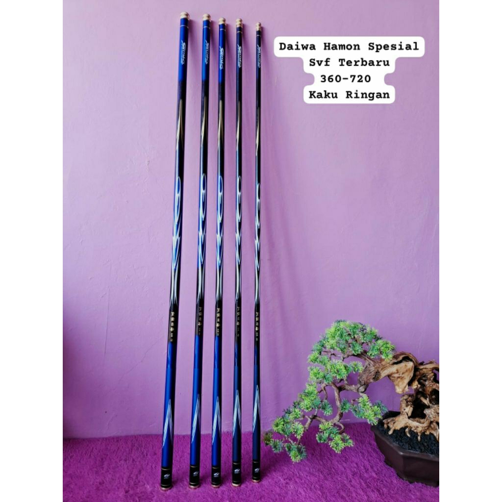 Joran Tegek Daiwa Hamon Blue terbaru import original Berkualitas Kuat kaku dan ringan UK 360-720 cm