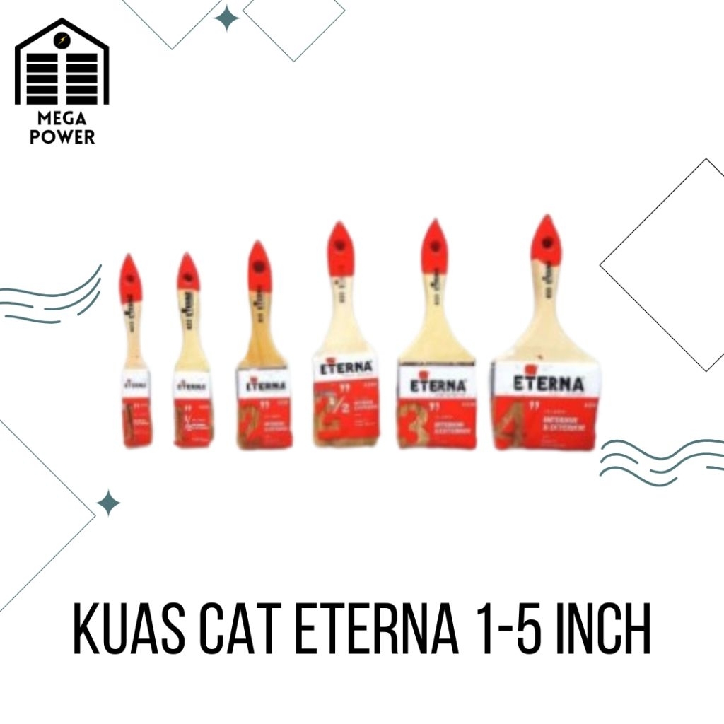 [Harga Per Lusin] Kuas Cat ETERNA 1-5 Inch