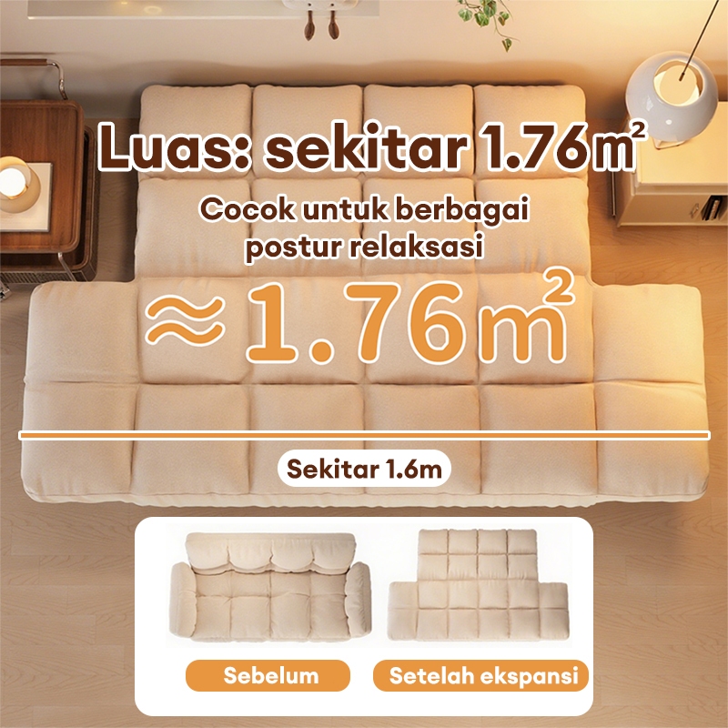 Sofa Lipat Sofa Bed Depan Tv Sandaran Empuk Ekstra Tebal Dilipat Menjadi Tempat Tidur