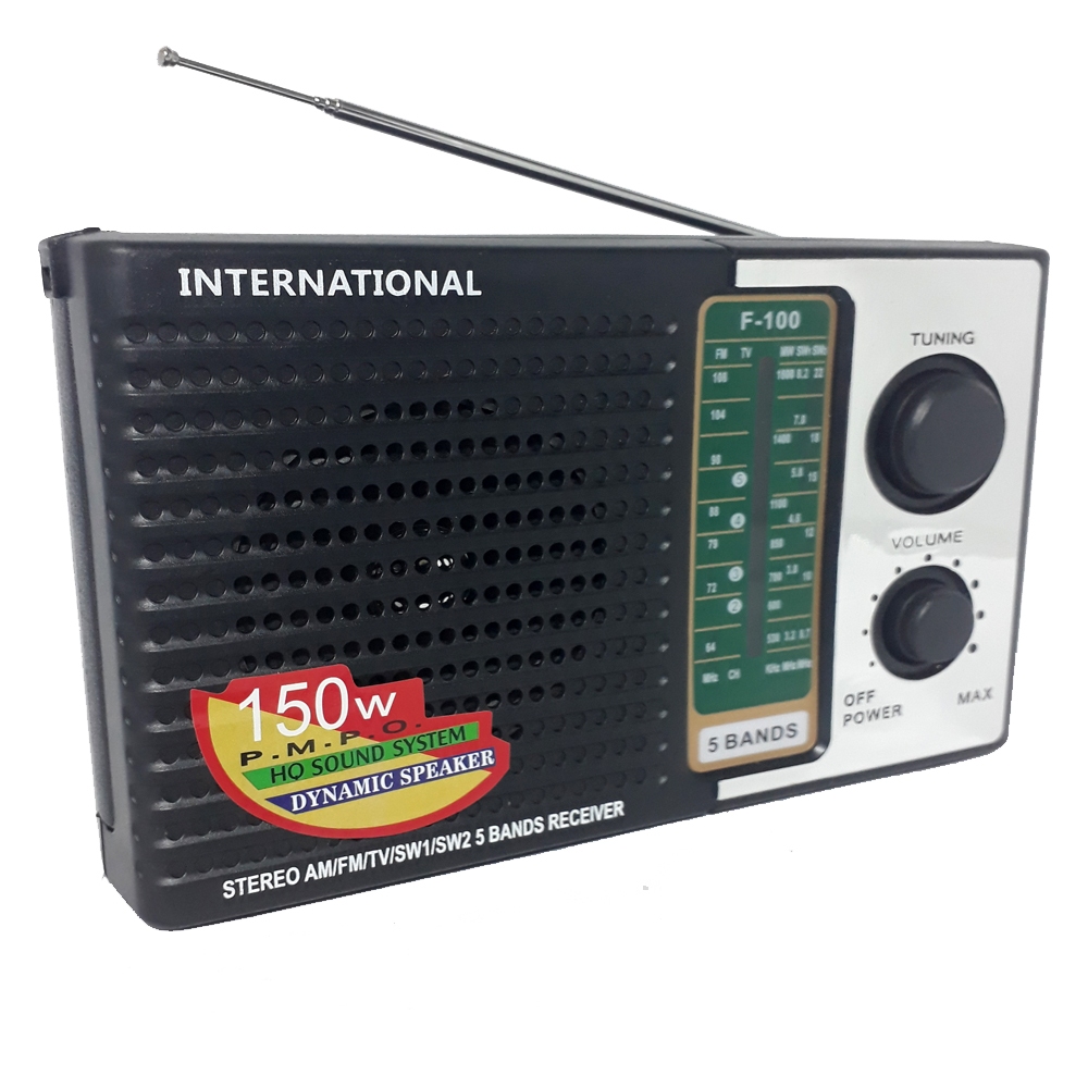 Radio International F 100 Portable AM FM Portable Radio
