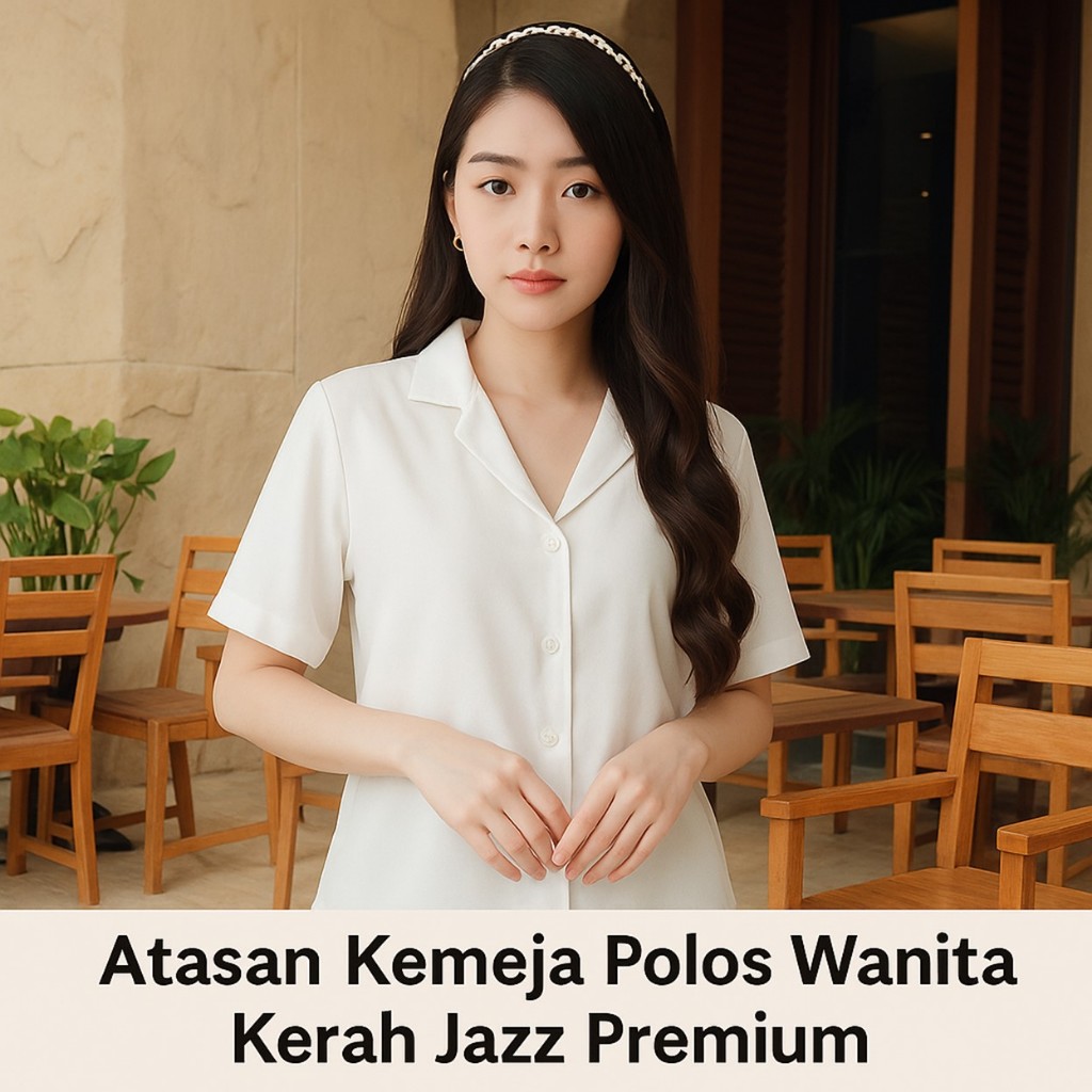 Atasan Oversize Katun Rayon / Kemeja Kancing Jumbo Big Size Lengan Pendek Wanita / Blouse