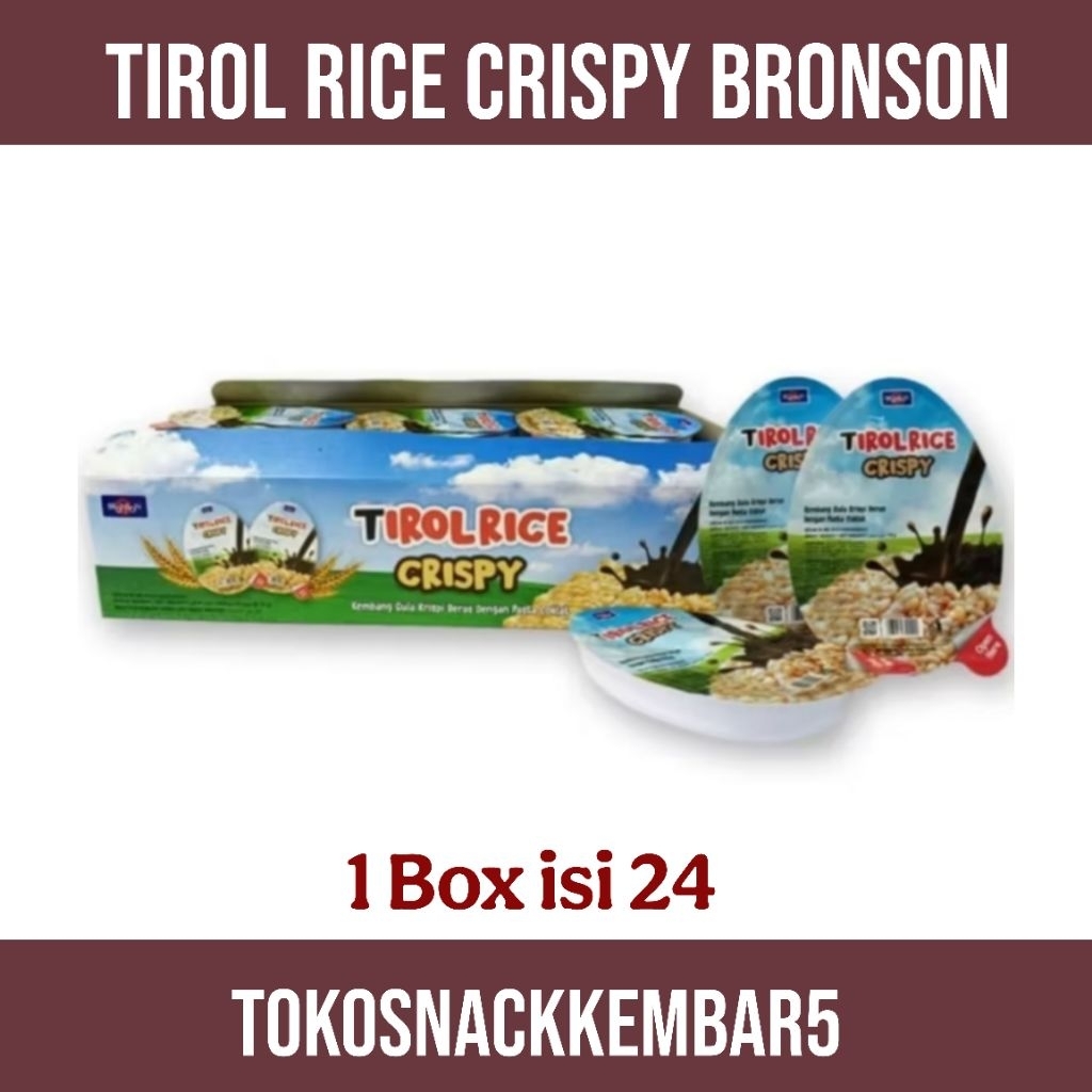 

Bronson Tirol Rice Crispy Snack Dip Cokelat isi 24