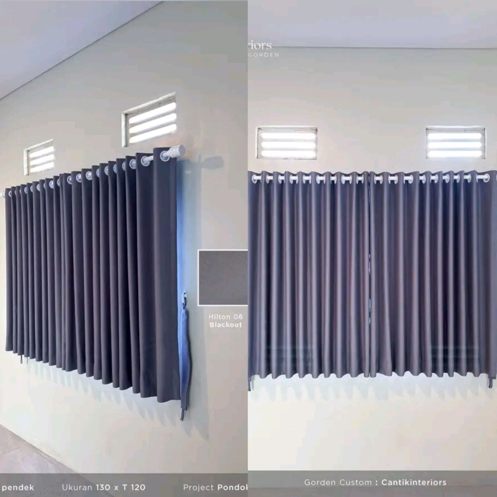 Gorden Jendela Pendek Gorden Jendela Kamar Bahan Blackout Import