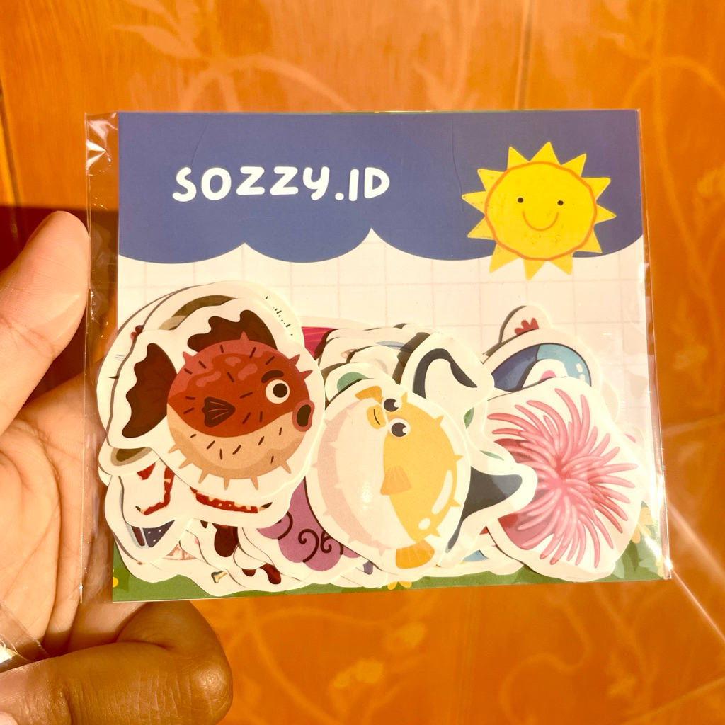 

32 Stiker edukasi hewan laut aesthetic lucu murah