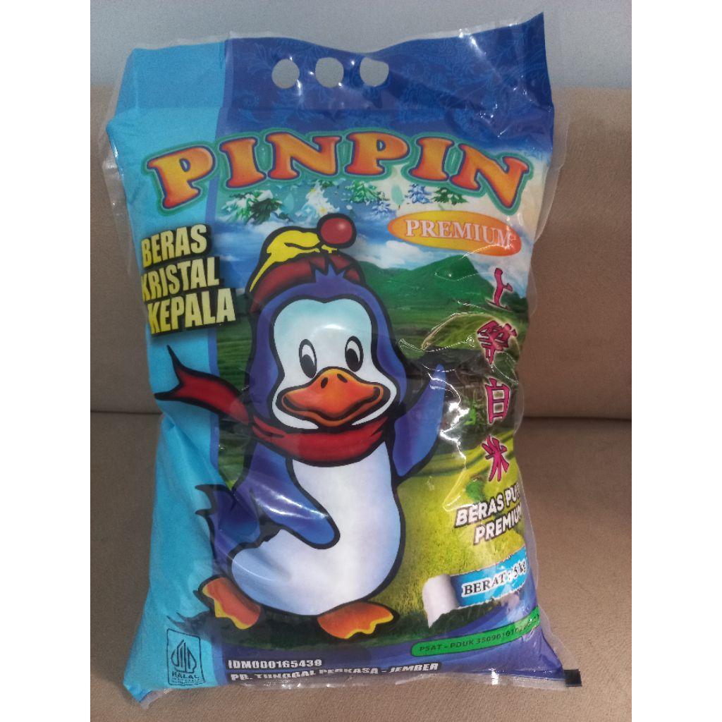 

Beras Pinpin 5 kg Premium Kristal Kepala - Beras Pulen Halal Kualitas Super