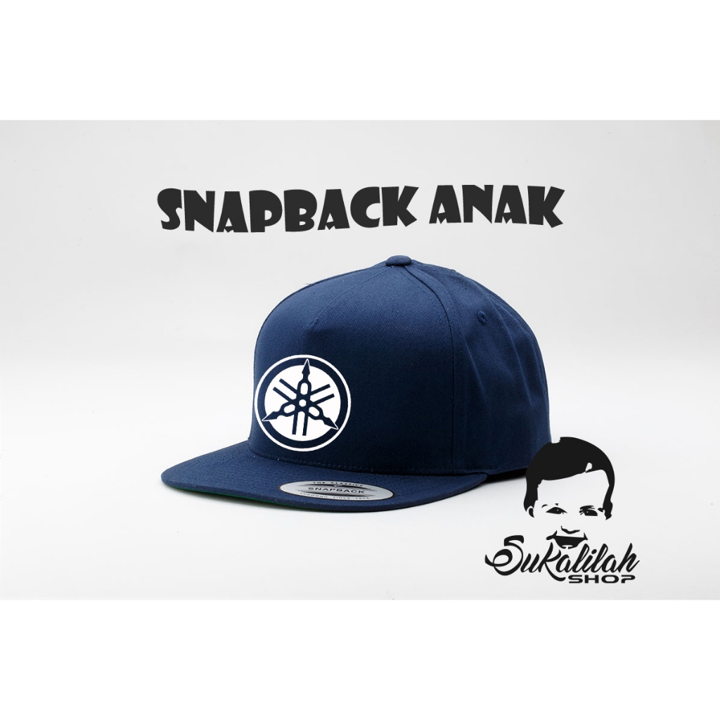 Topi anak snapback hiphop unisex sport yamaha logo