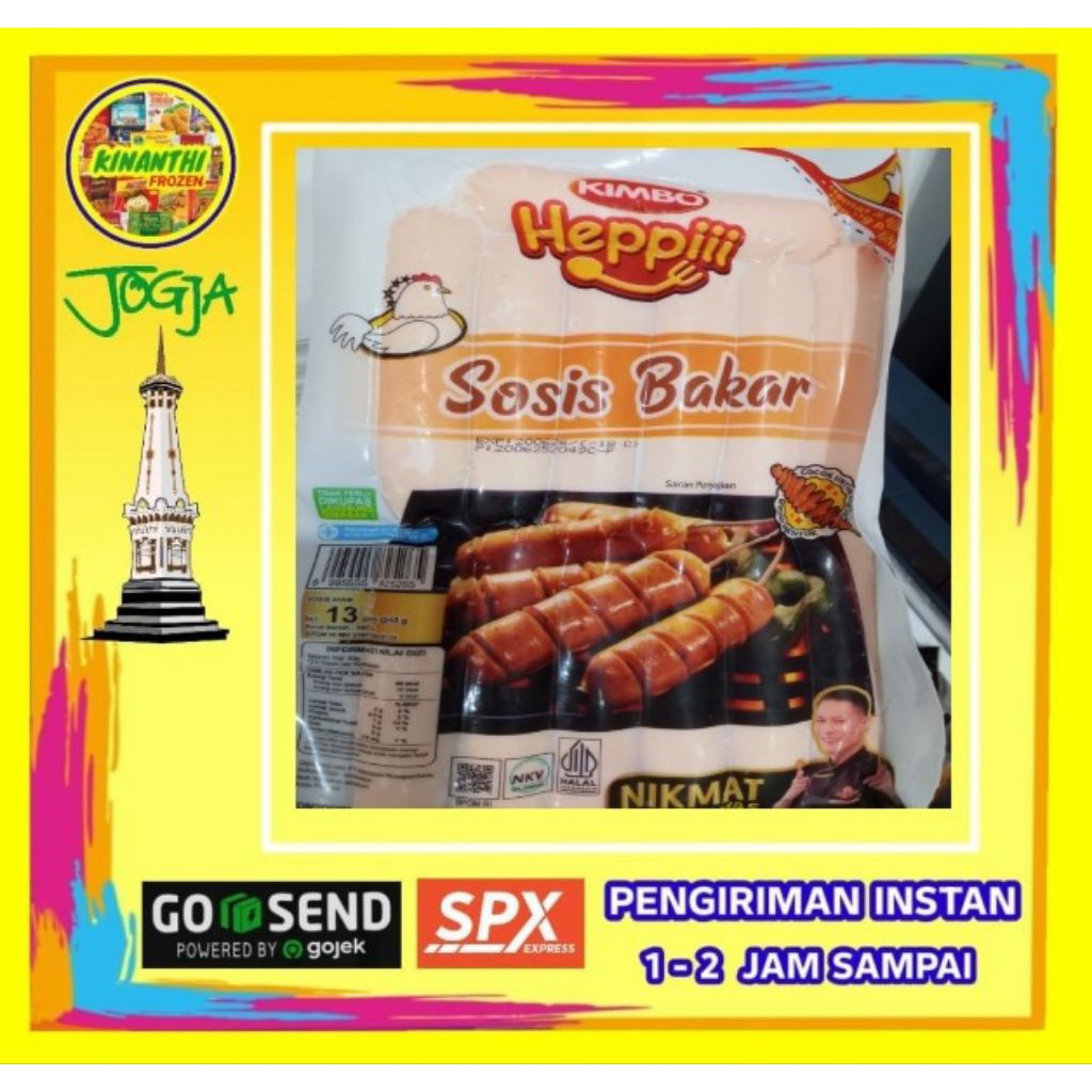 

Sosis bakar Kimbo Hepi mini Ayam 500 gr, Jogja Frozen