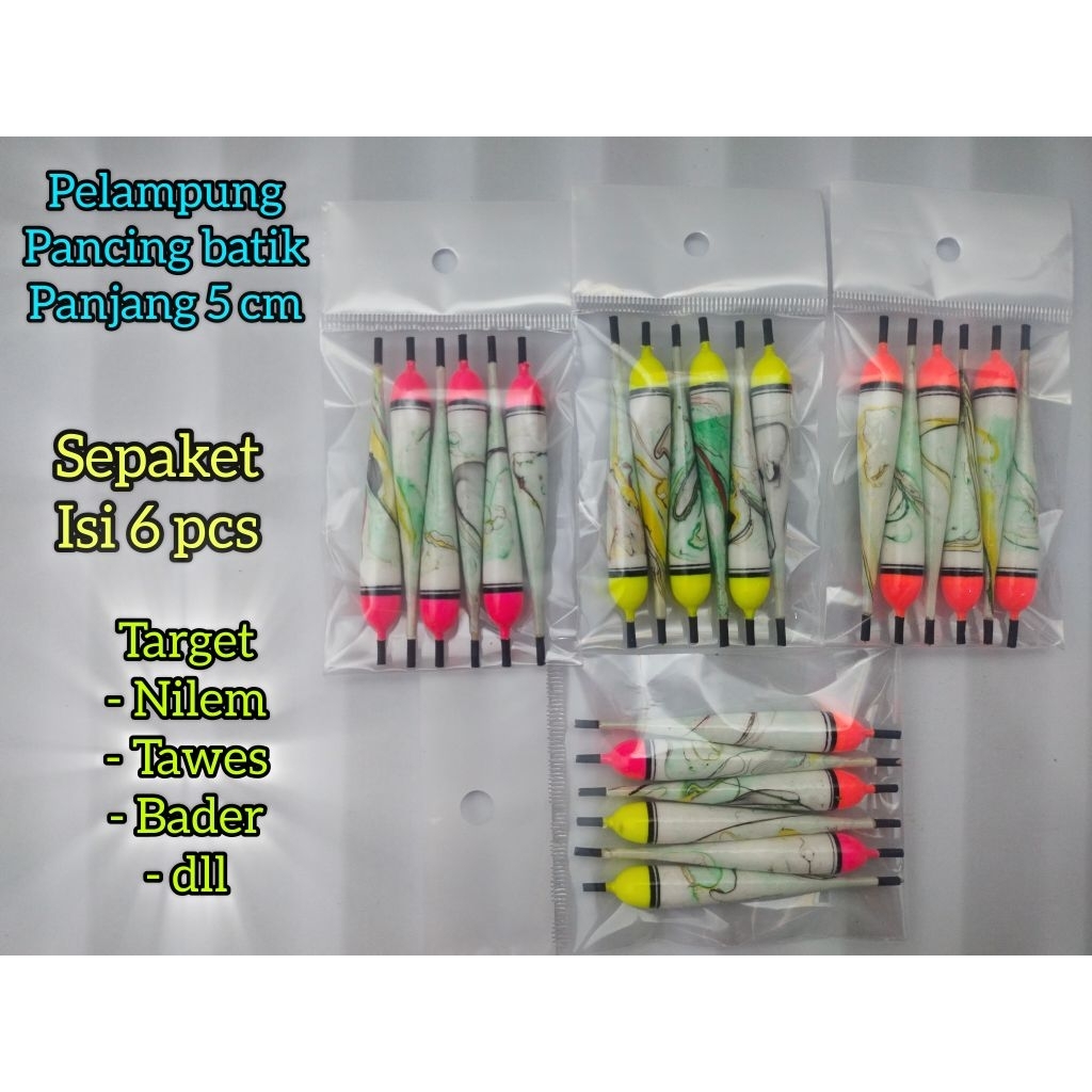 Pelampung Pancing Batik Panjang 6 cm