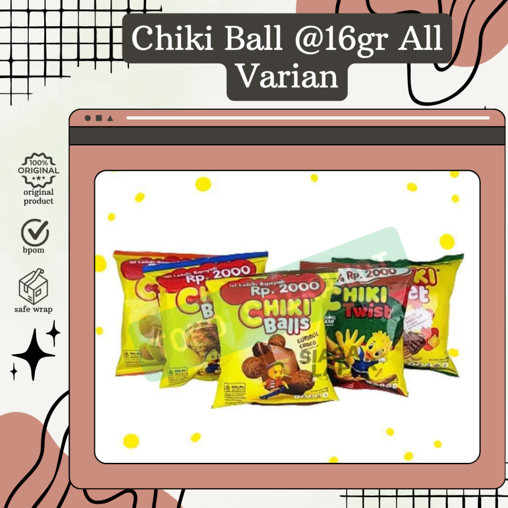 

Chiki Ball @16gr All Varian Renceng (isi 10 Bks)