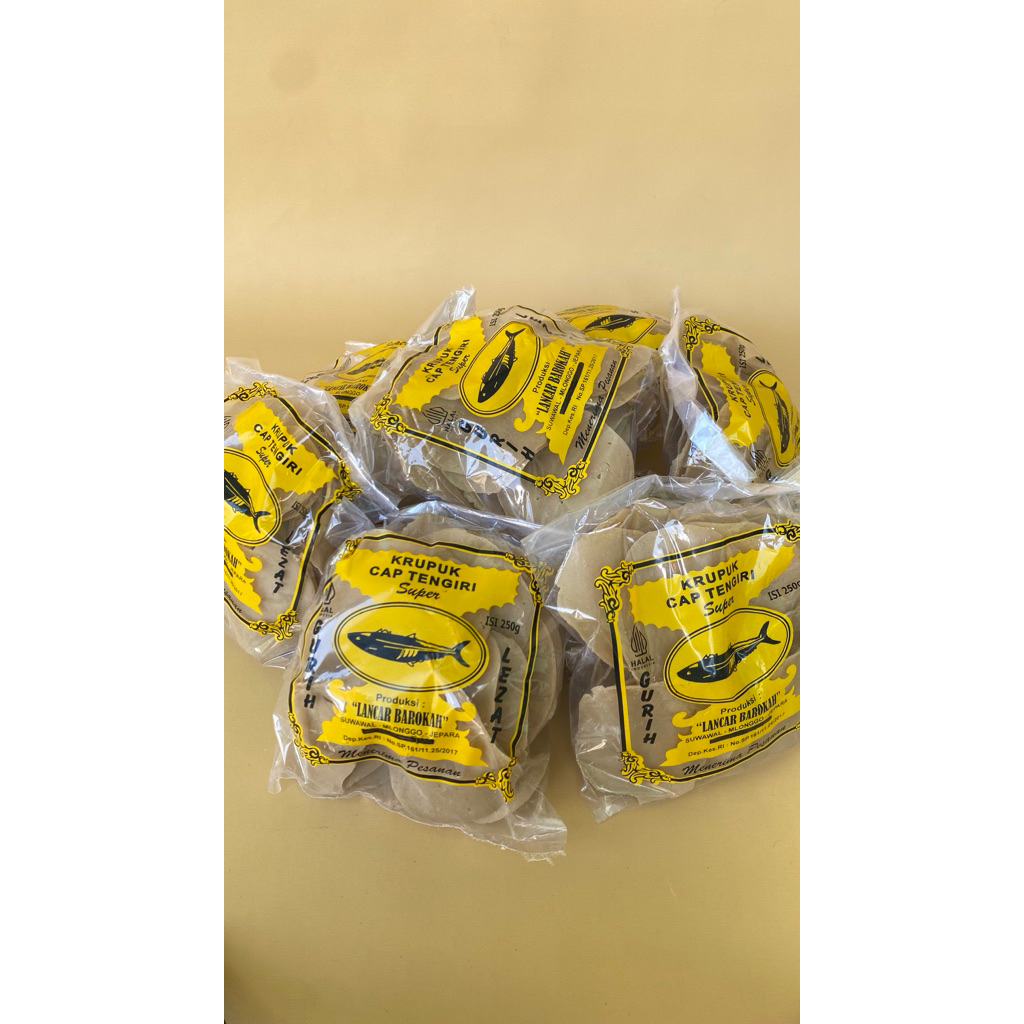 

KRUPUK TENGIRI MENTAH 250g KUNING