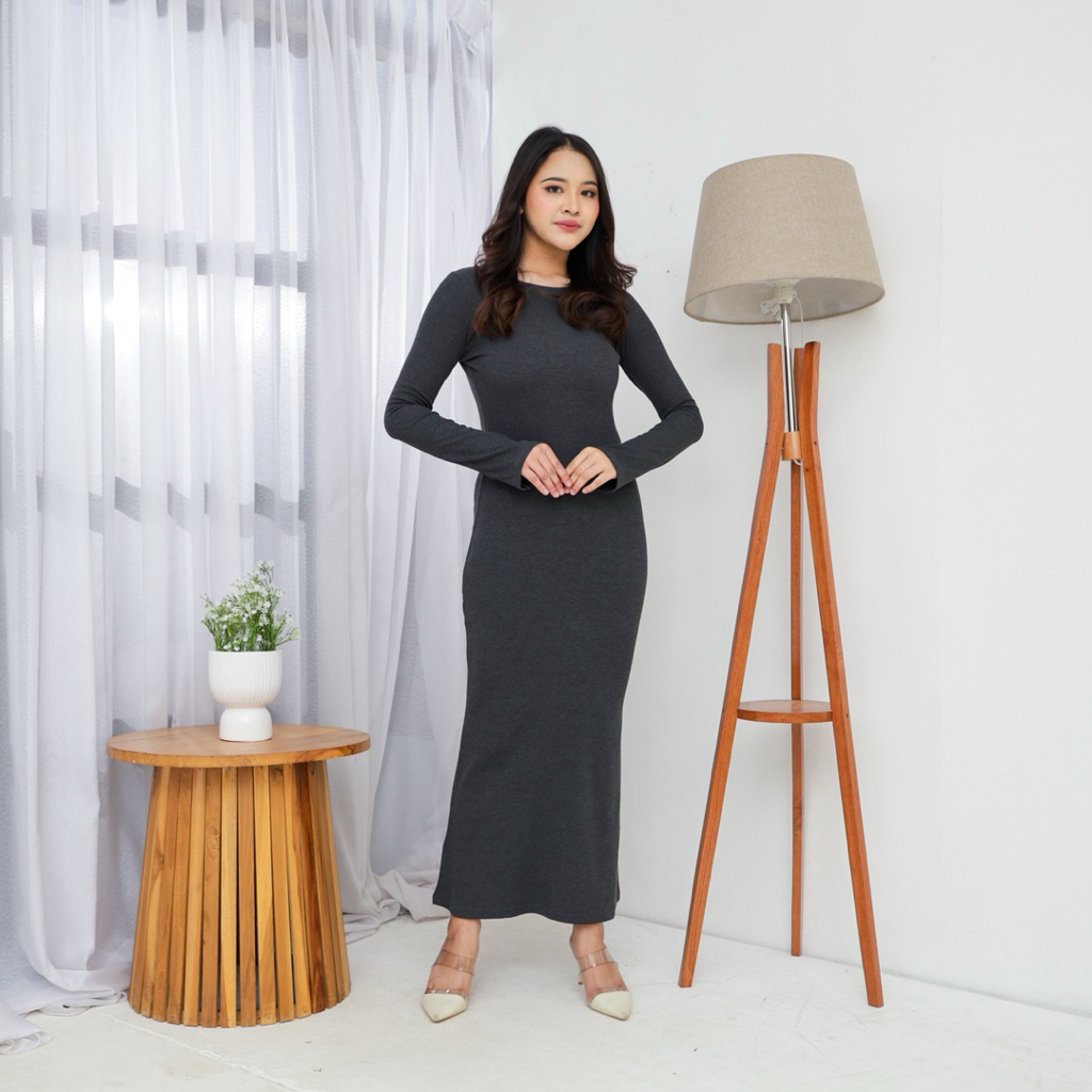 Zayana Dress - Dress Press body Wanita - Bodyfit Dress -Longslevee