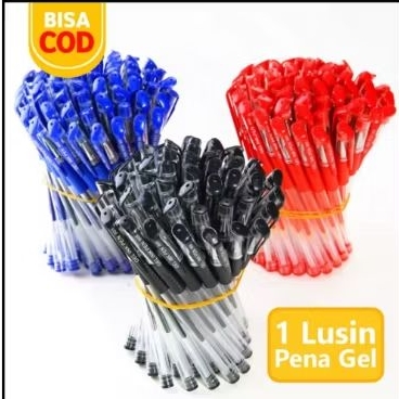 

1LUSIN Pulpen Gel 0.5mm / Pena Gel Alat Tulis kantor