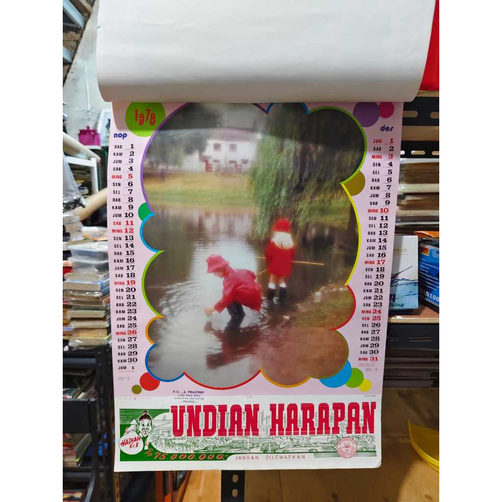Kalender jadul Kalender 1978 Harapan