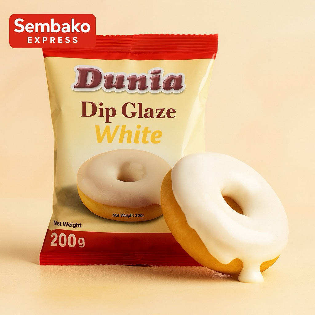 

Dunia Dip Glaze White 200g – Topping Donat Putih Siap Pakai, Lembut & Mengilap