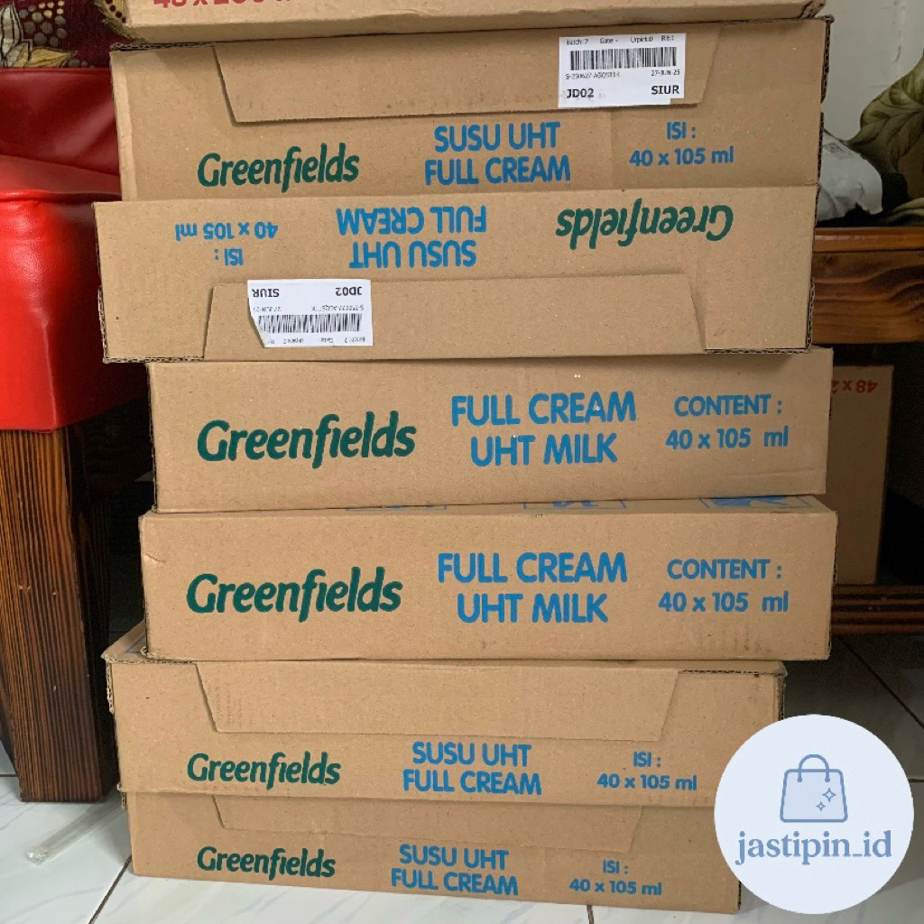 

Susu UHT Full Cream Greenfields (1 dus isi 40pcs x 105ml)