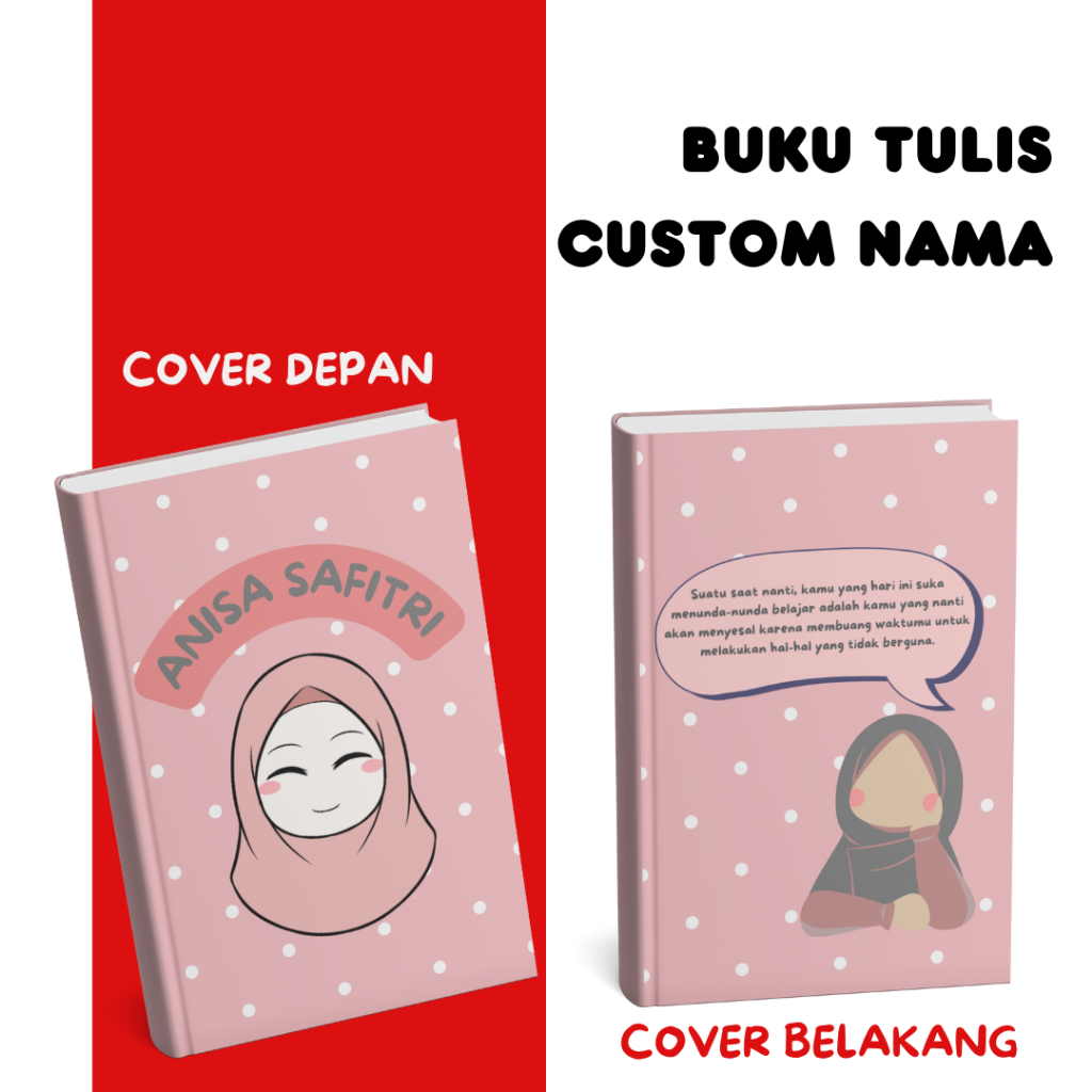 

(zahrabookstore) BUKU TULIS CUSTOM NAMA FREE PASANG FOTO Desain Unik & Eksklusif