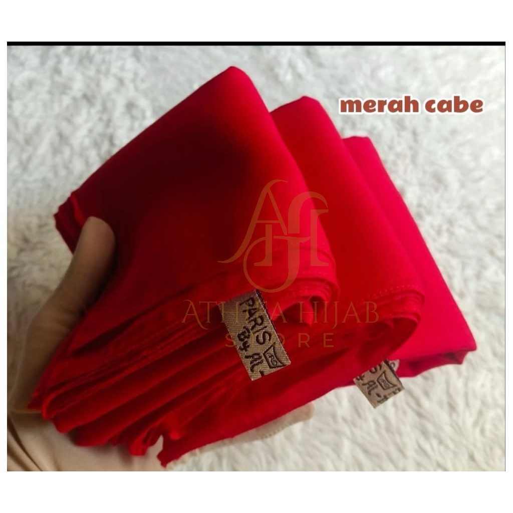 Athifahijabstore Edisi 17an Merah putih Merah Cabe/Bendera Hijab Segi Empat Paris Premium 110x110 Ja