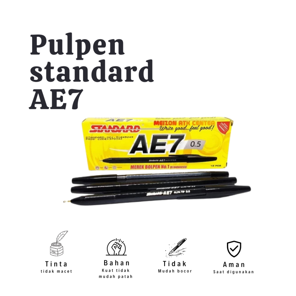 

PULPEN STANDARD AE7 BALLPOINT HITAM