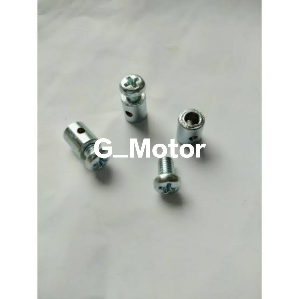 Nepel Gas m4 putih universal semua motor nepel jepit kabel gas